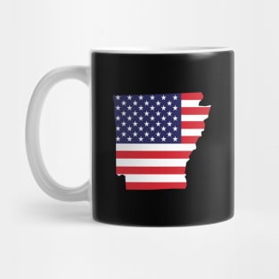 Arkansas State Shape Flag Background Mug